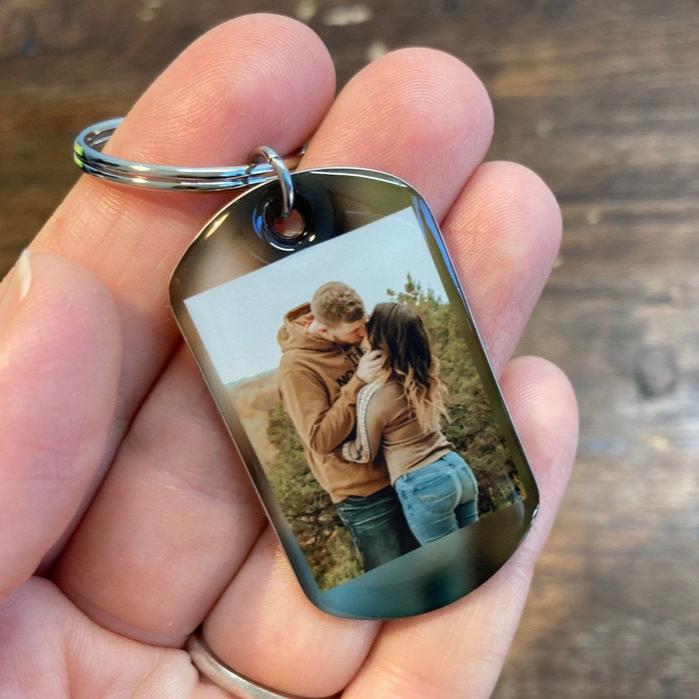 Porte-clés photo personnalisé-cadeau couple