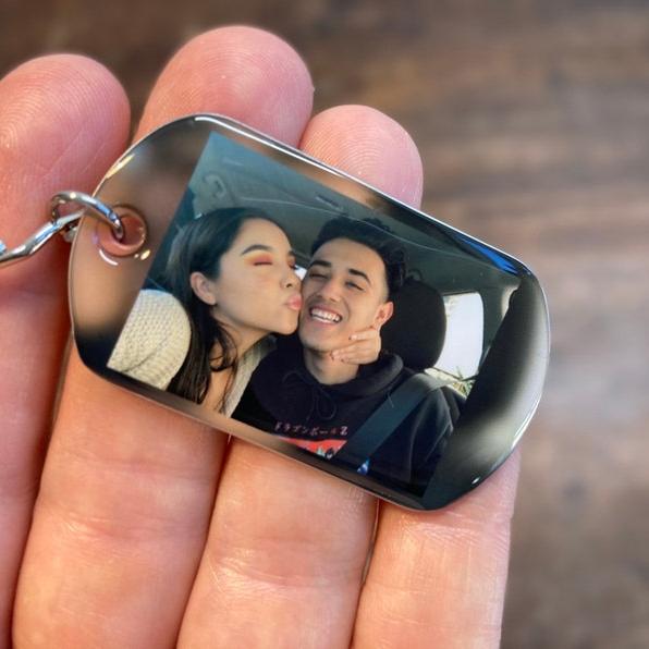 Porte-clés photo personnalisé-cadeau couple