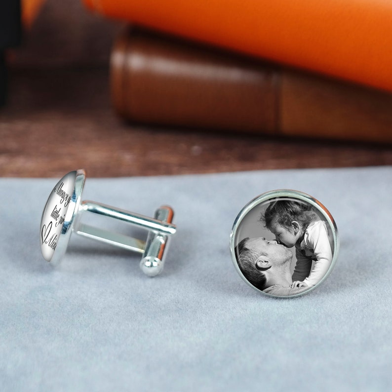 Boutons de manchette personnalisés-Je t'aime premier papa