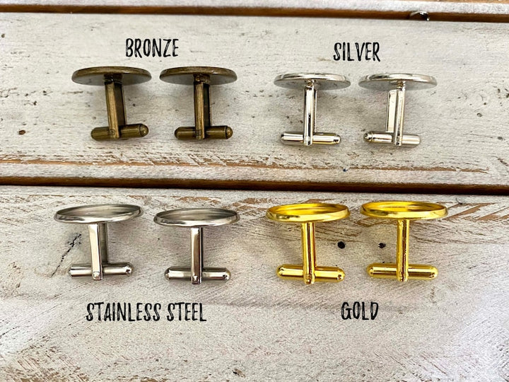 Boutons de manchette personnalisés - Je t'aime d'abord - Cadeau pour papa