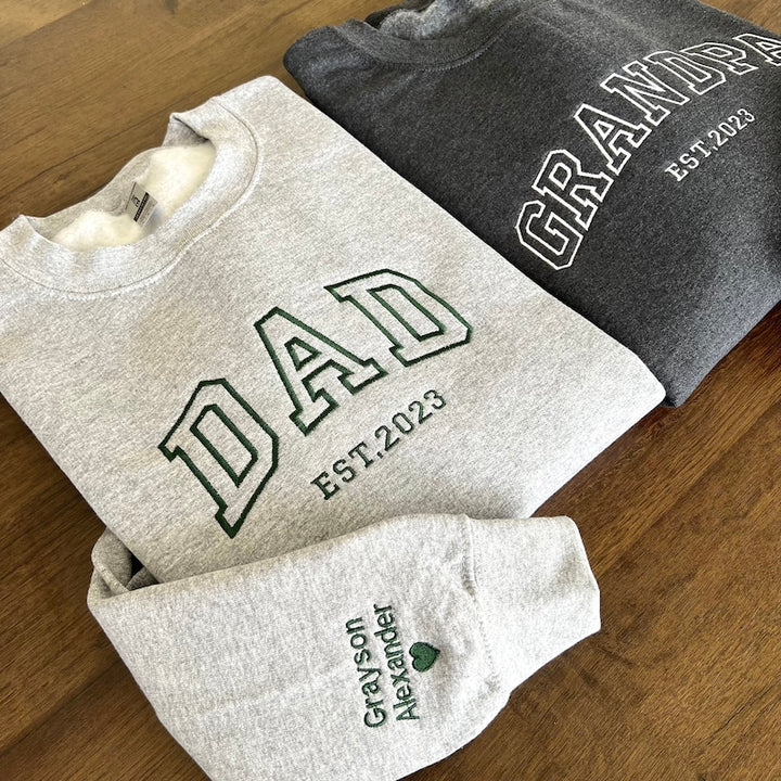 Sweat-shirt brodé personnalisé MAMA avec nom en forme de cœur - Cadeau fête des mères