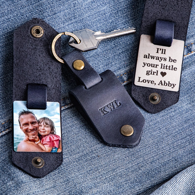 Porte-clés en cuir personnalisé pour maman, cadeau personnalisé pour maman, porte-clés en cuir avec texte et photo