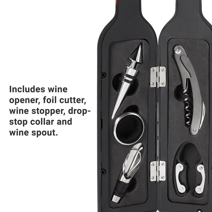Coffret d'ustensiles de service à vin personnalisés - Le meilleur cadeau de fête des pères pour les amateurs de vin