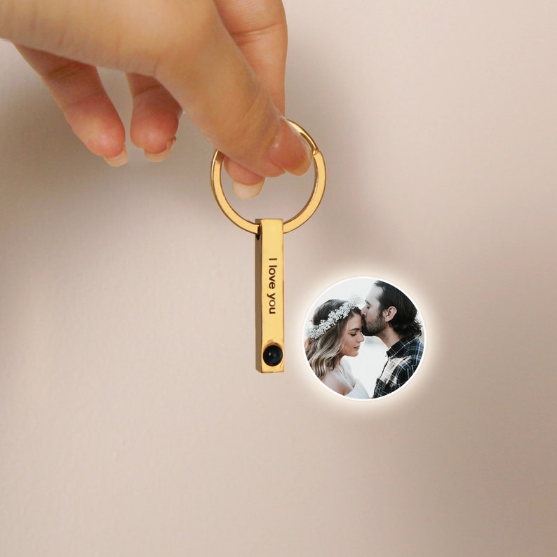 Porte-clés photo avec projection