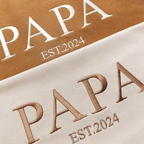 PAPA Sweat brodé papa personnalisé