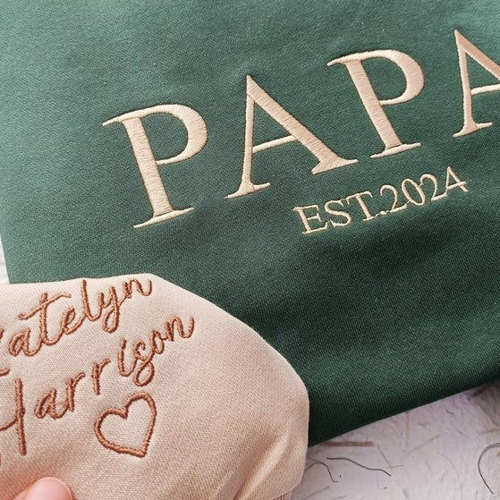 PAPA Sweat brodé papa personnalisé