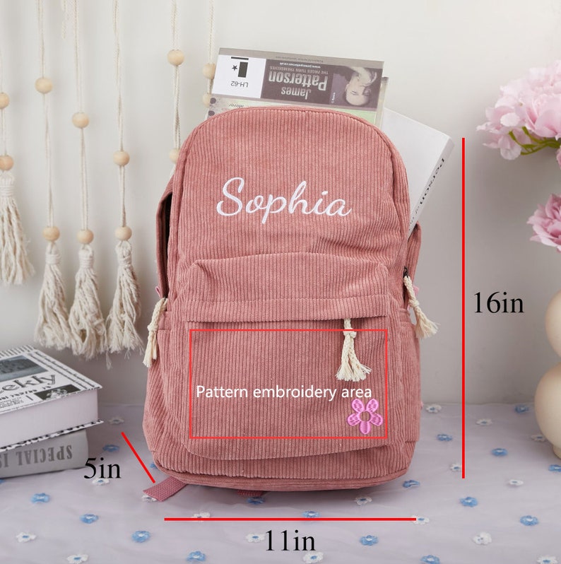 Sac à dos personnalisé pour bébé - Sac à dos monogramme pour tout-petit - Sac à dos en toile personnalisé