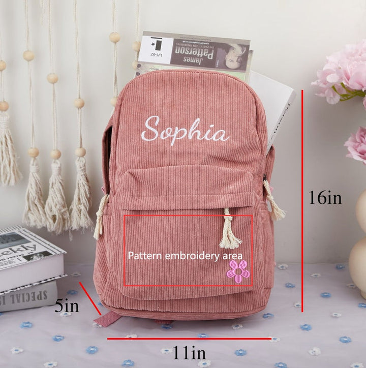 Sac à dos personnalisé pour bébé - Sac à dos monogramme pour tout-petit - Sac à dos en toile personnalisé