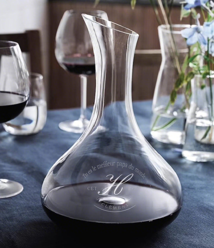 Carafe à vin personnalisable à fond large et col incliné 1500ML