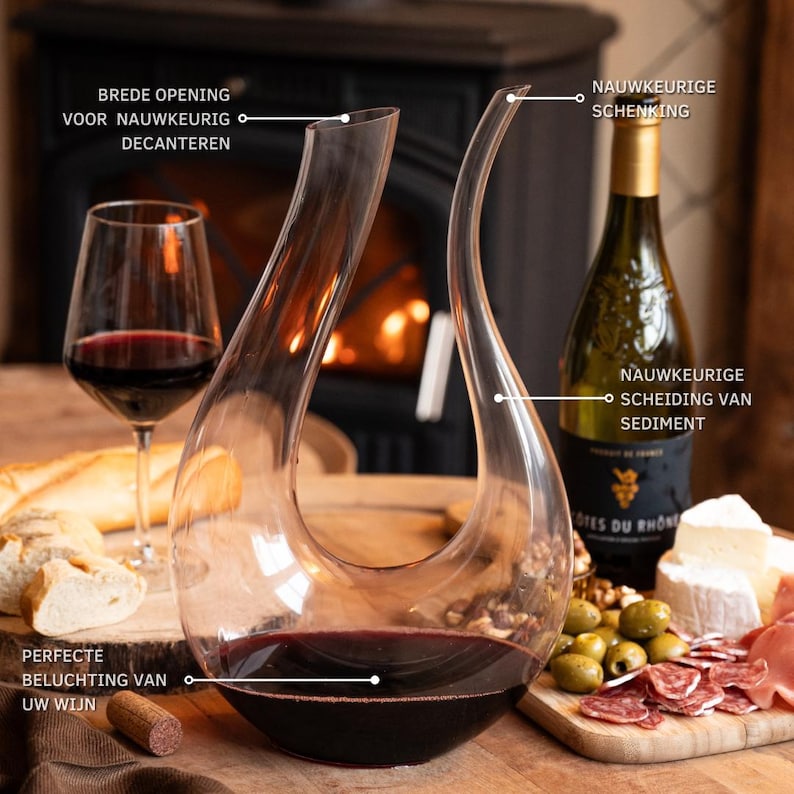 Carafe à vin en forme de harpe personnalisable