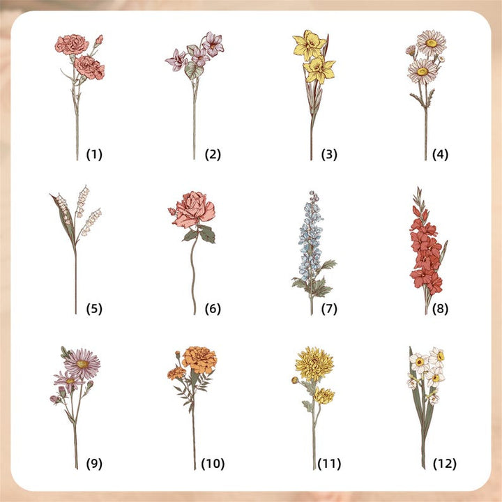 Portefeuille long en cuir personnalisé pour femme, porte-monnaie avec fleur et nom de naissance,  cadeau de fête des mères pour maman