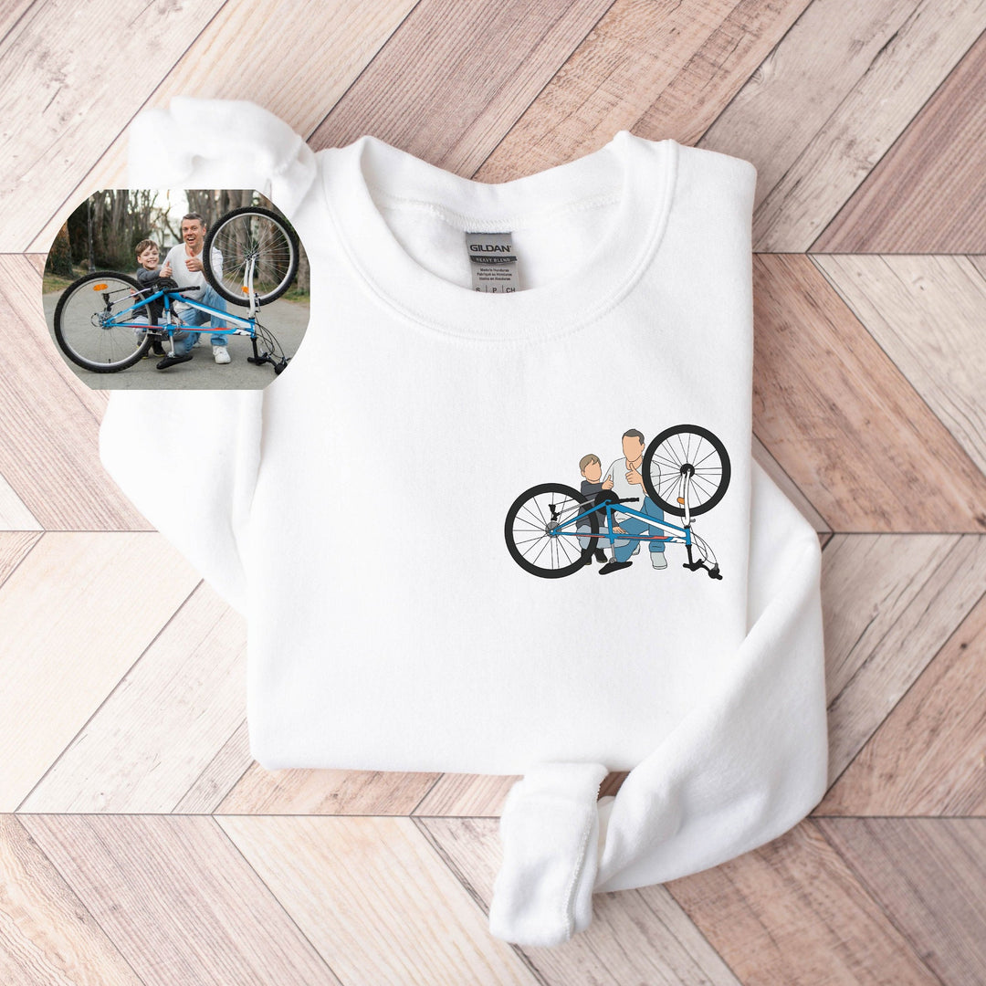Sweat-shirt de dessin de vélo personnalisé