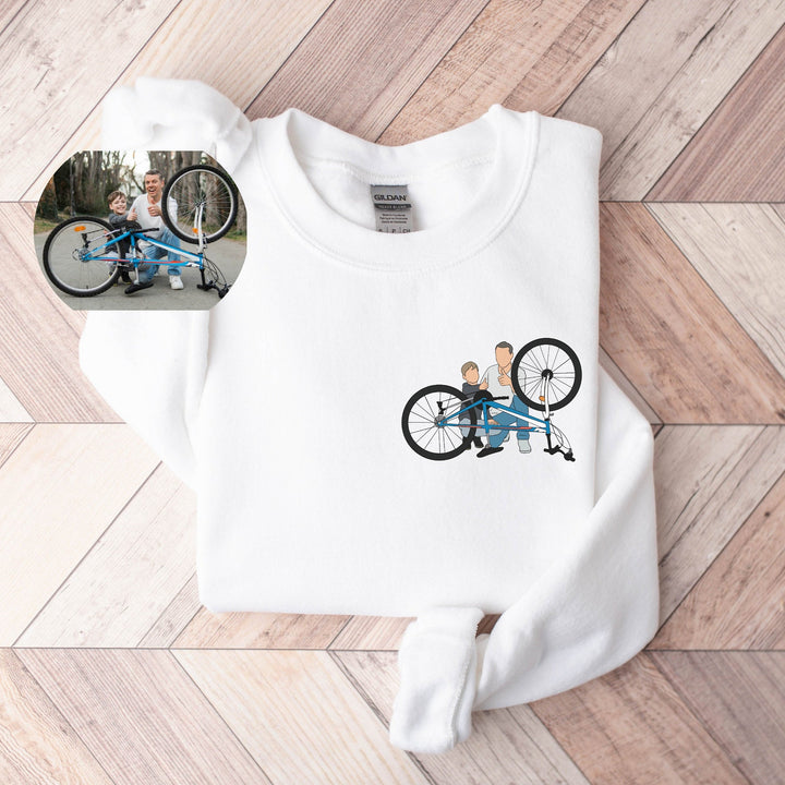Sweat-shirt de dessin de vélo personnalisé