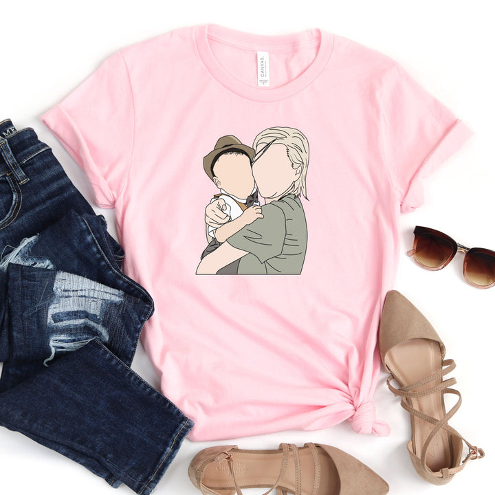Portraits de famille personnalisés-T-shirt à imprimé graphique