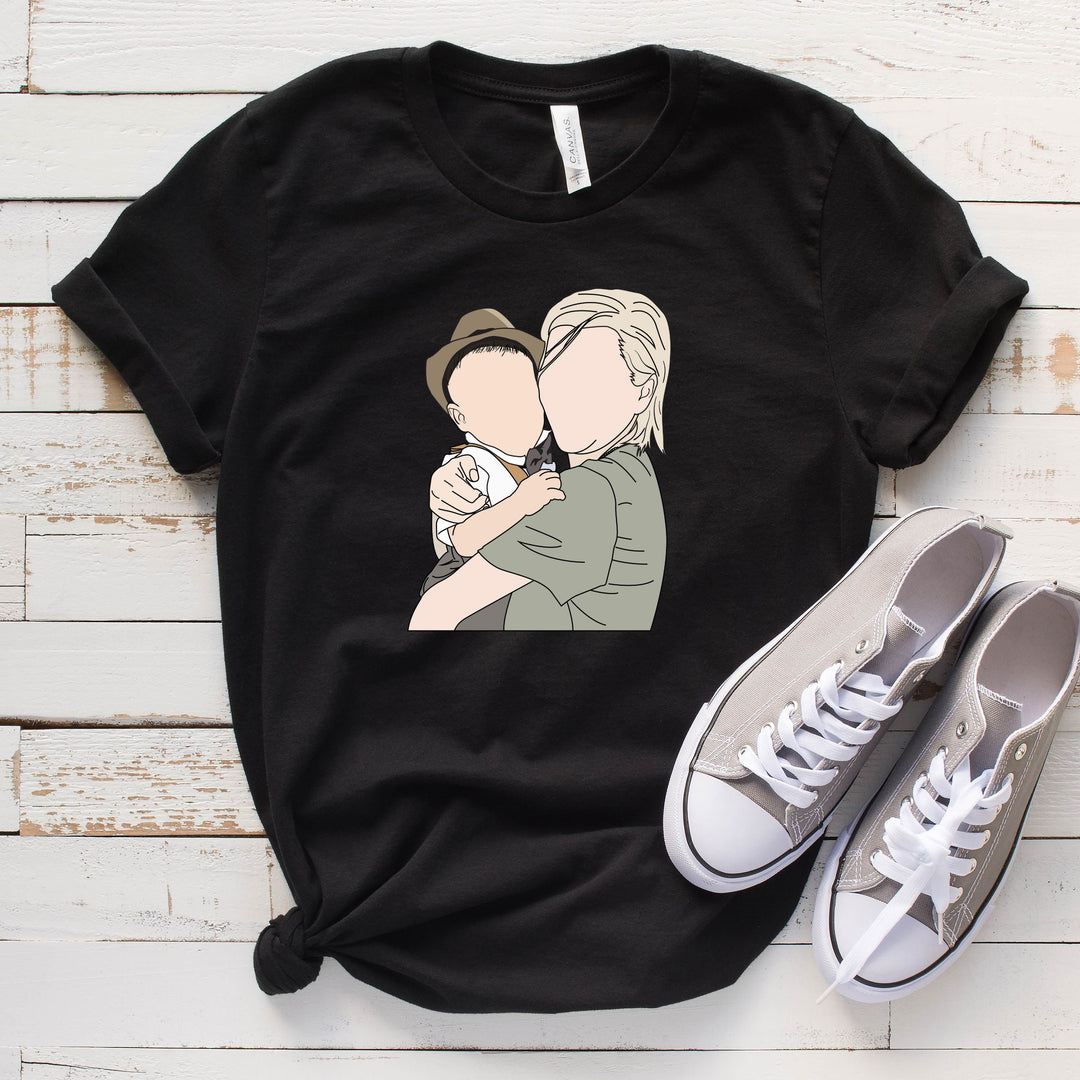 Portraits de famille personnalisés-T-shirt à imprimé graphique