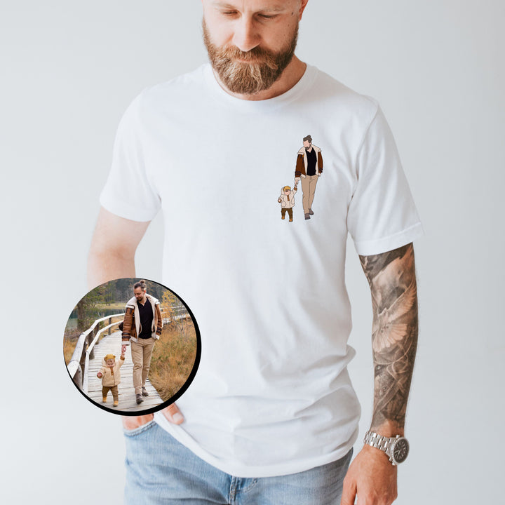Portraits de famille personnalisés-T-shirt à imprimé graphique