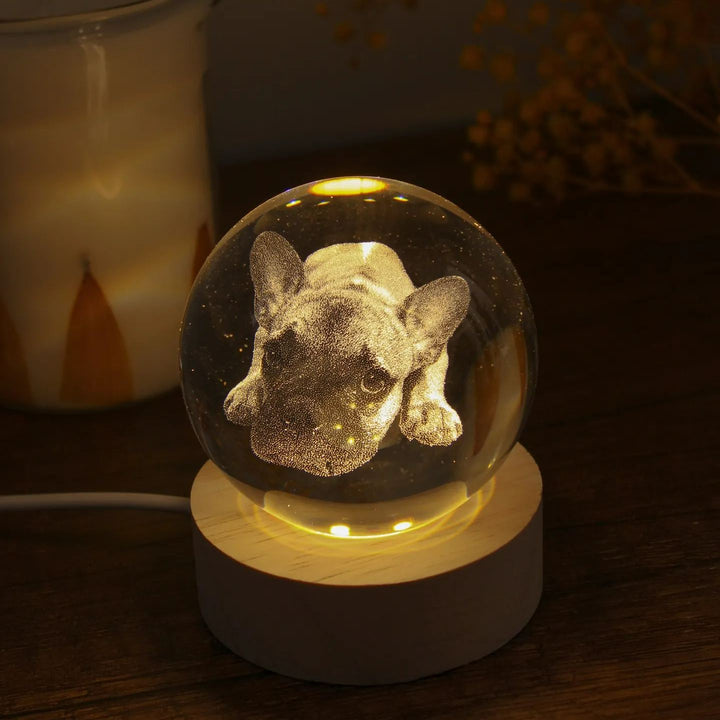 Boule de cristal photo 3D personnalisée, cadeau pour votre amour