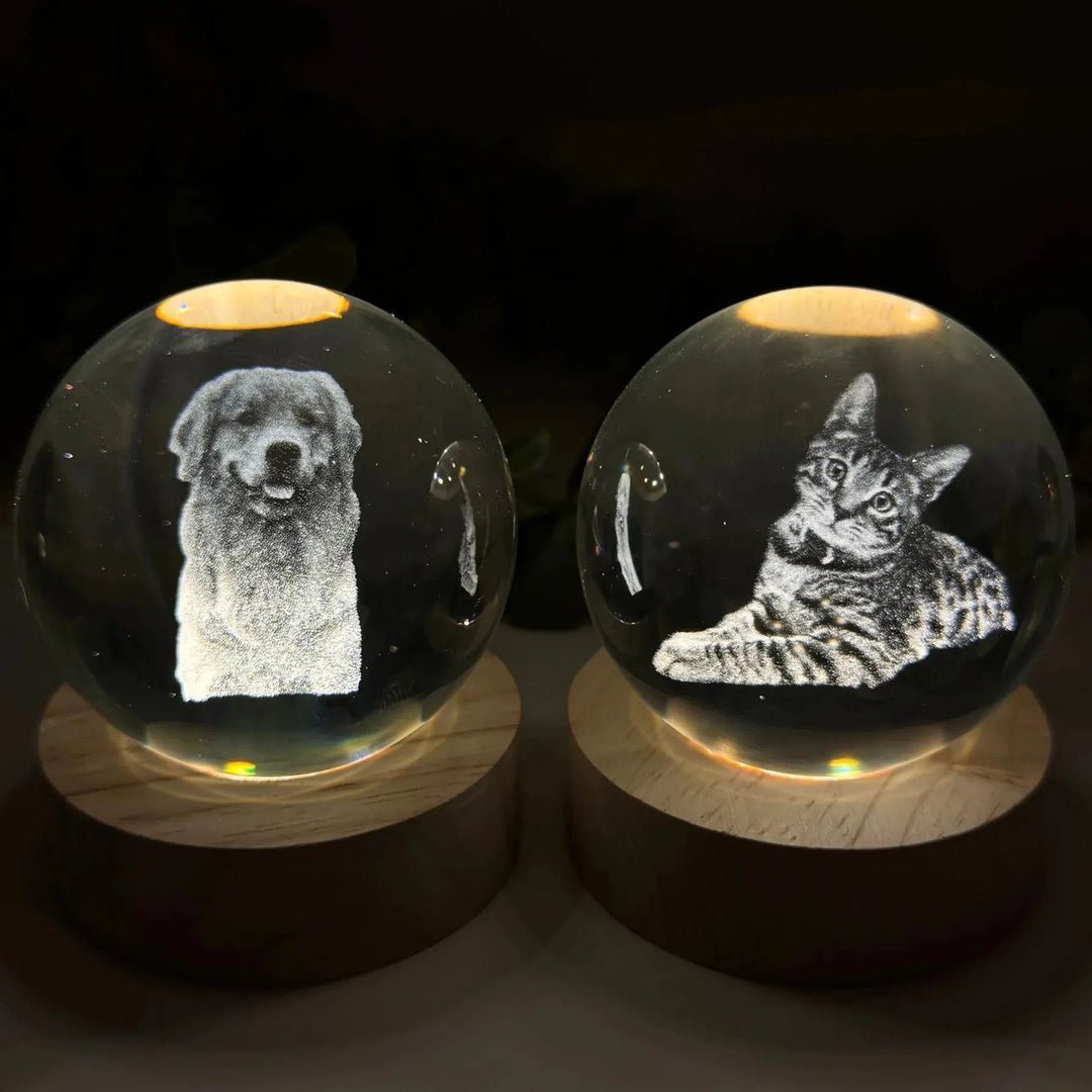 Boule de cristal photo 3D personnalisée, cadeau pour votre amour