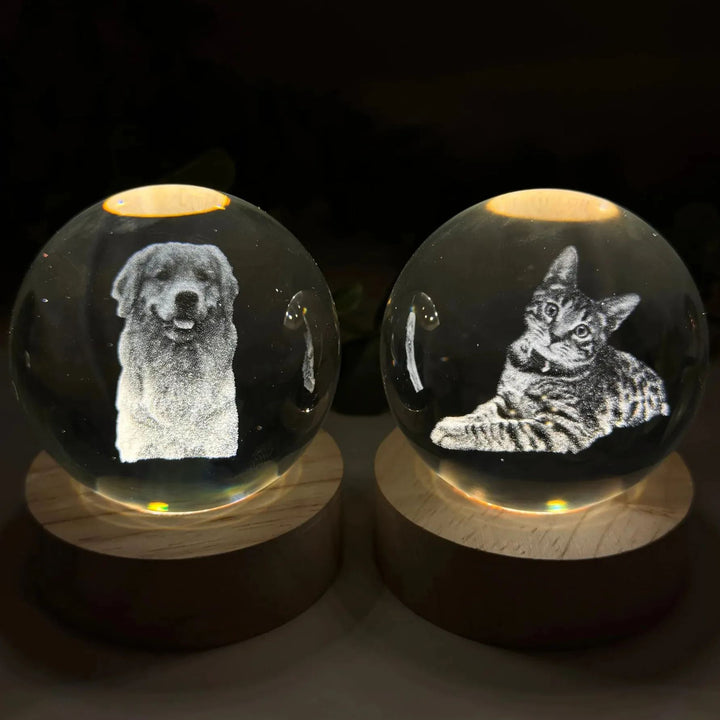 Boule de cristal photo 3D personnalisée, cadeau pour votre amour