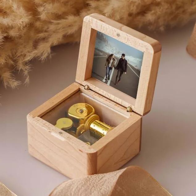 Boîte à musique personnalisée avec photo, cadeau pour la fête des mères, cadeau pour papa et maman