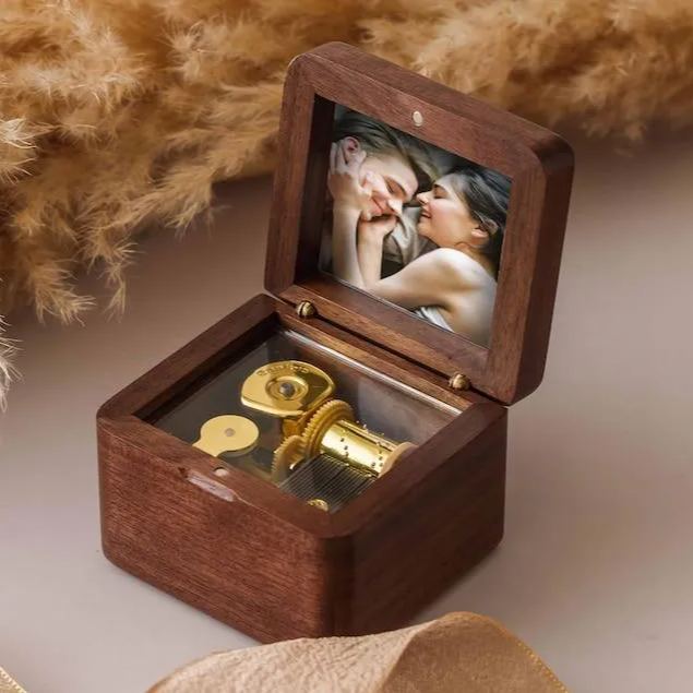 Boîte à musique personnalisée avec photo, cadeau pour la fête des mères, cadeau pour papa et maman