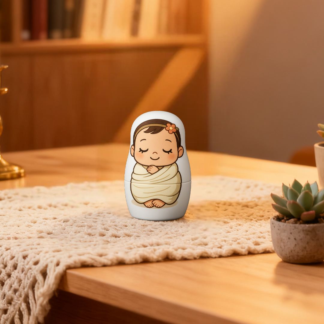 Poupées Gigognes Personnalisées Bébé-enfant Poupées Photo Retraçant la Croissance de Votre Enfant, du Bébé à l’Âge Scolaire Cadeau Souvenir Unique pour la Famille