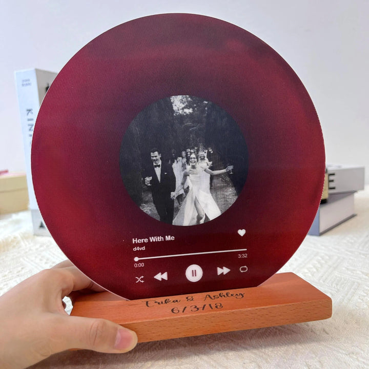 Disque personnalisé avec photo - Plaque de chanson lenticulaire avec NFC🎵