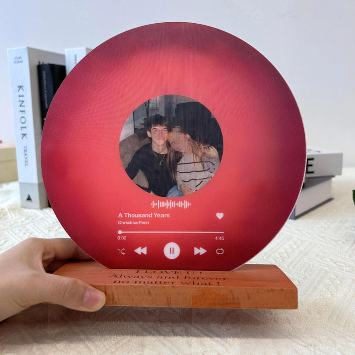 Disque personnalisé avec photo - Plaque de chanson lenticulaire avec NFC🎵