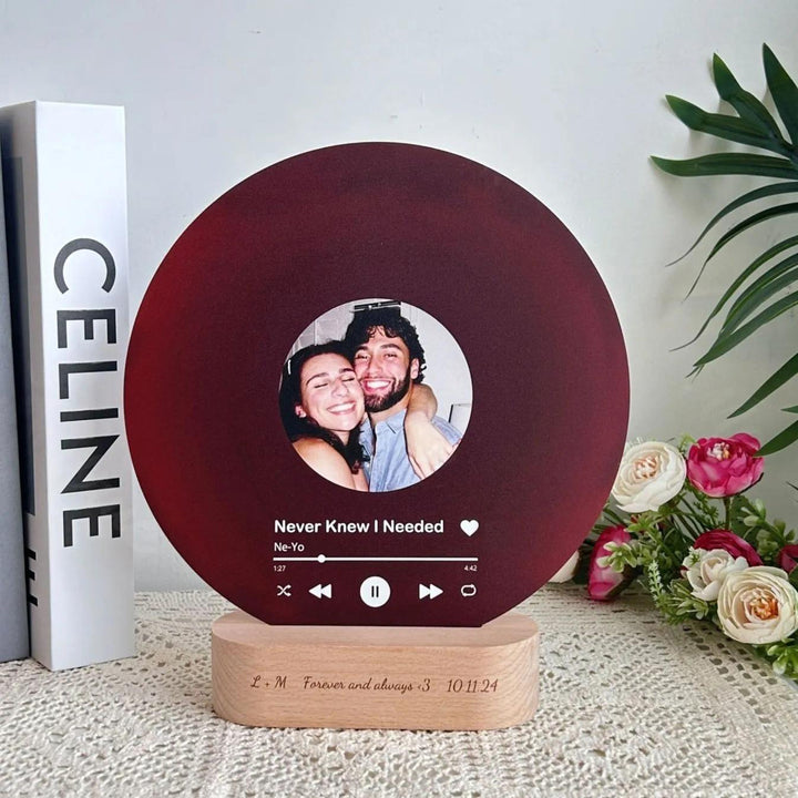 Disque personnalisé avec photo - Plaque de chanson lenticulaire avec NFC🎵