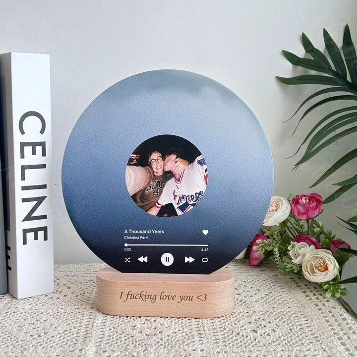 Disque personnalisé avec photo - Plaque de chanson lenticulaire avec NFC🎵