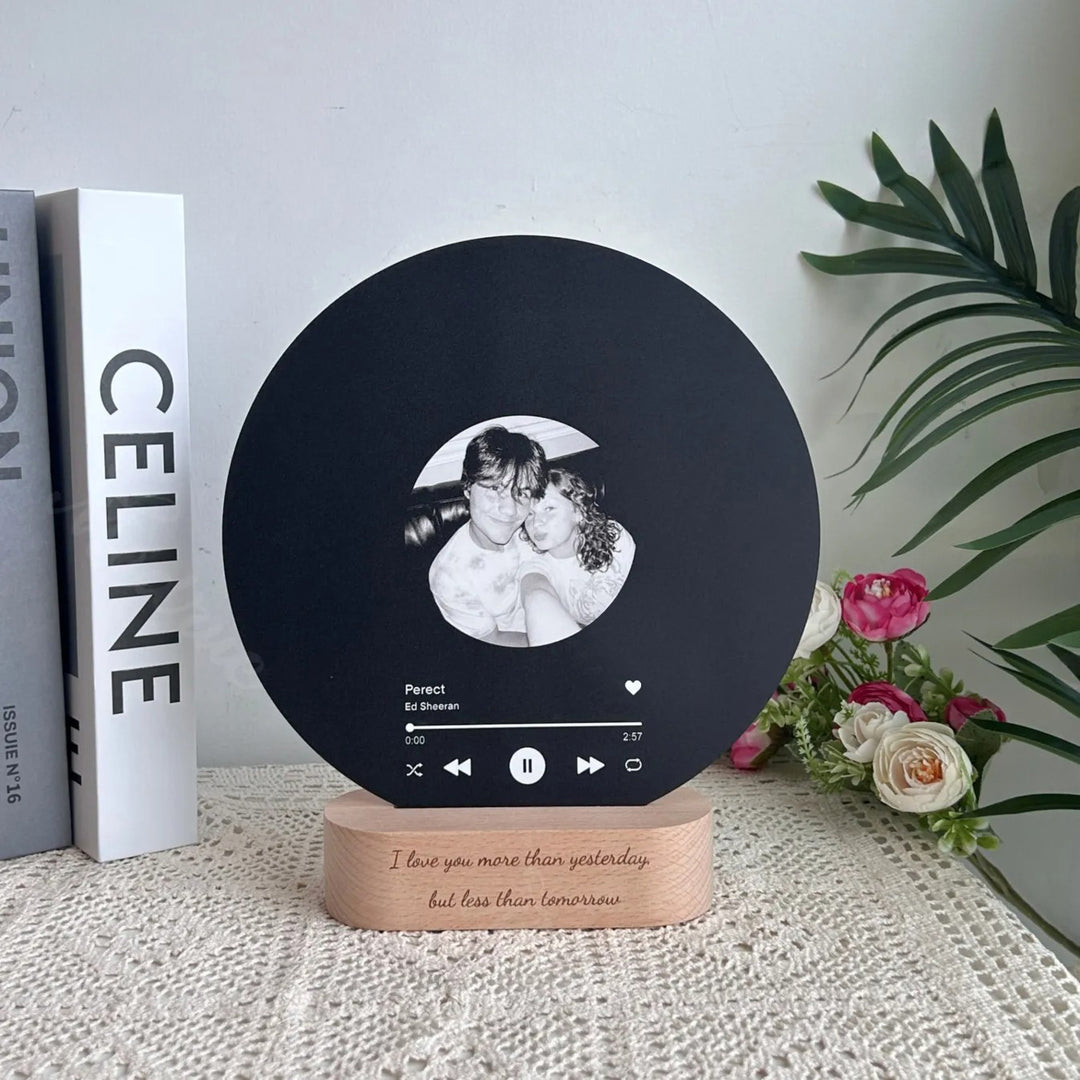 Disque personnalisé avec photo - Plaque de chanson lenticulaire avec NFC🎵