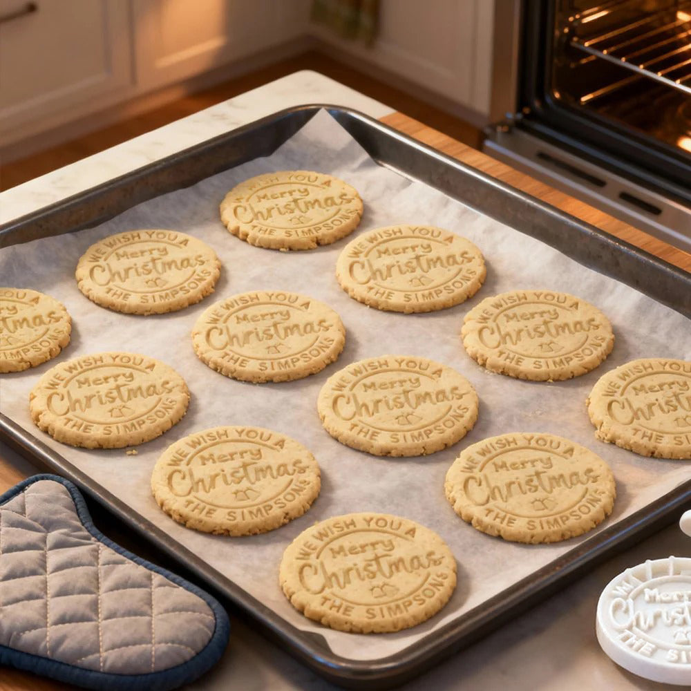 Ensemble de tampons à biscuits de Noël personnalisés avec nom de famille personnalisé, cadeau de pâtisserie pour les fêtes