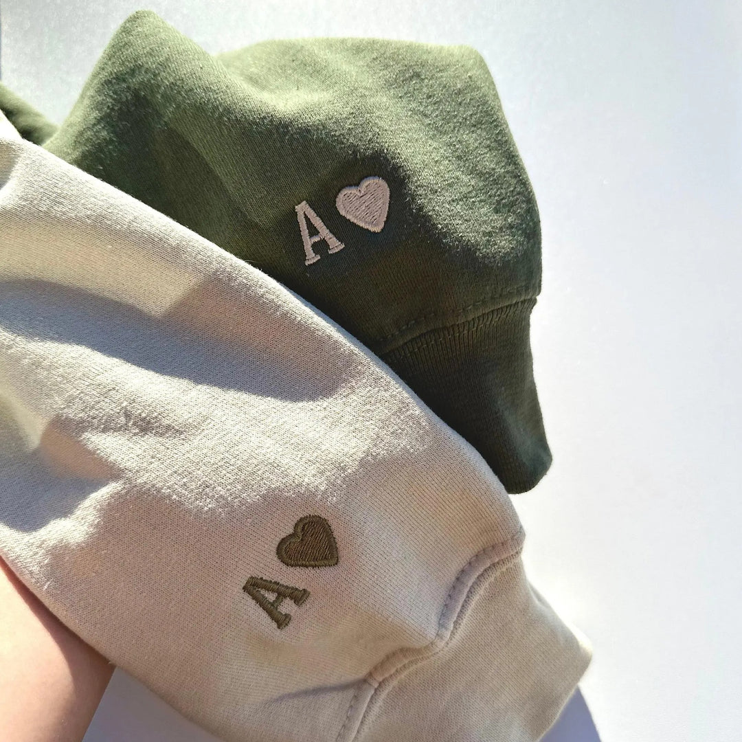 Sweat-shirt brodé pour couple, motif pièce de puzzle en forme de cœur, cadeau d'anniversaire.