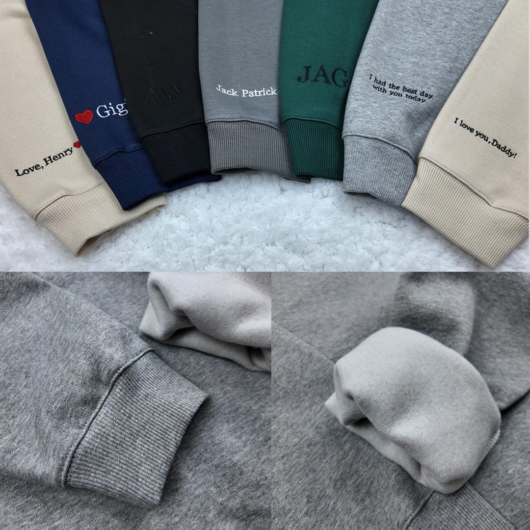 Sweat-shirt brodé MAM/MAMA/MAMAN avec portrait mère enfant – un cadeau de Noël personnalisé.