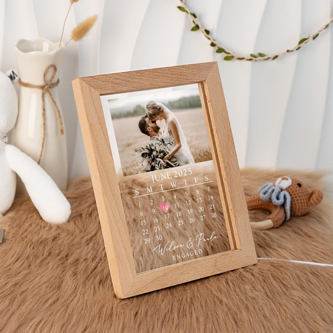 Lampe LED personnalisée pour photo de couple, cadeau d'anniversaire