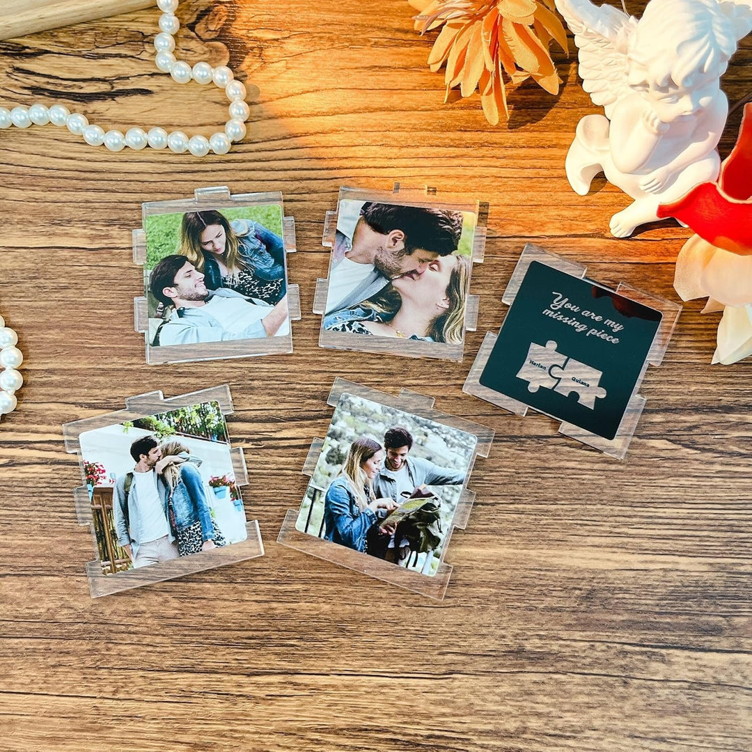 Veilleuse acrylique avec photo personnalisée,pour couple