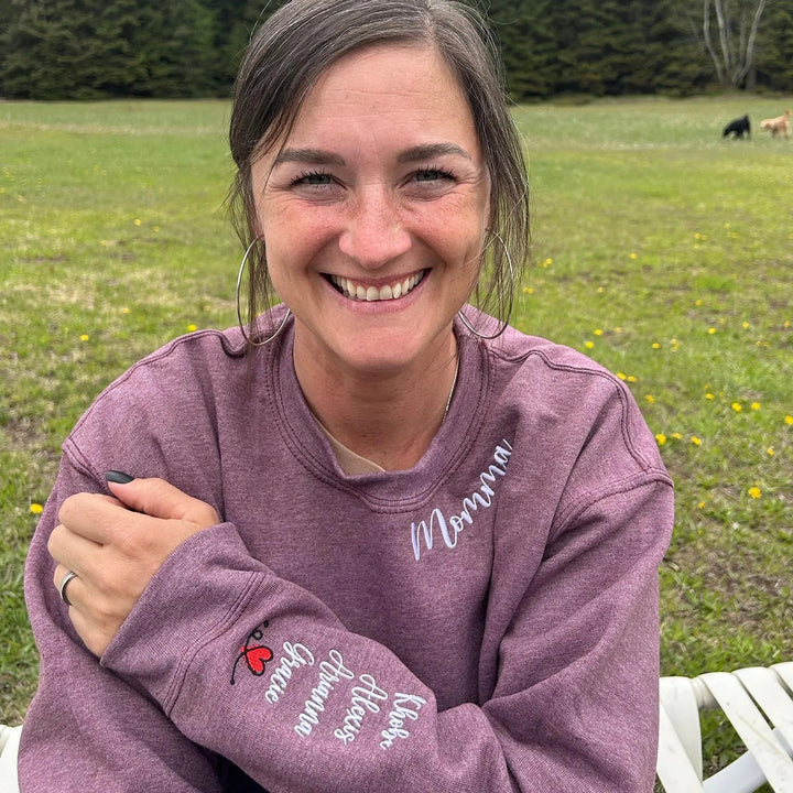 MAMAN Sweatshirt Brodé - Cadeau pour la Fête des Mères