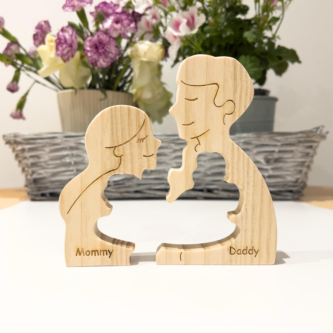 Puzzle en bois personnalisé pour Famille- Décorations et cadeaux personnalisés