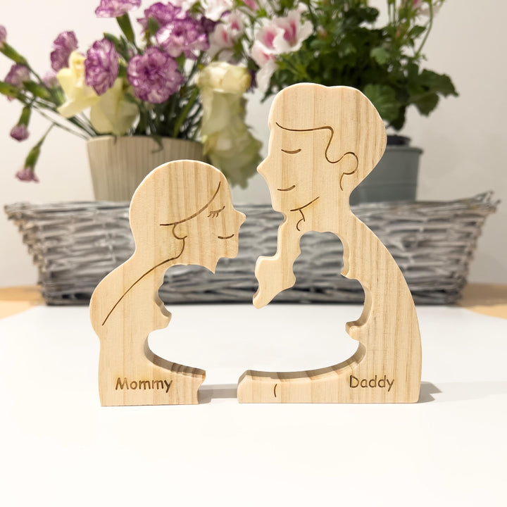 Puzzle en bois personnalisé pour Famille- Décorations et cadeaux personnalisés