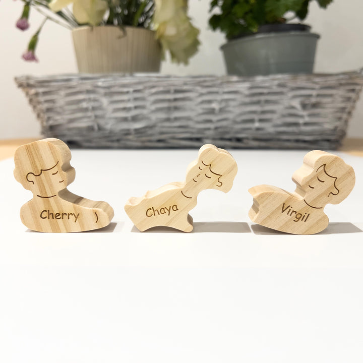 Puzzle en bois personnalisé pour Famille- Décorations et cadeaux personnalisés