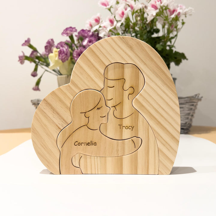 Puzzle en bois personnalisé pour Famille- Décorations et cadeaux personnalisés
