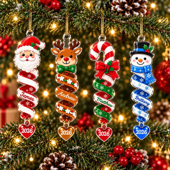 Décorations de Noël personnalisées avec un prénom, cadeaux de Noël pour la famille et les amis