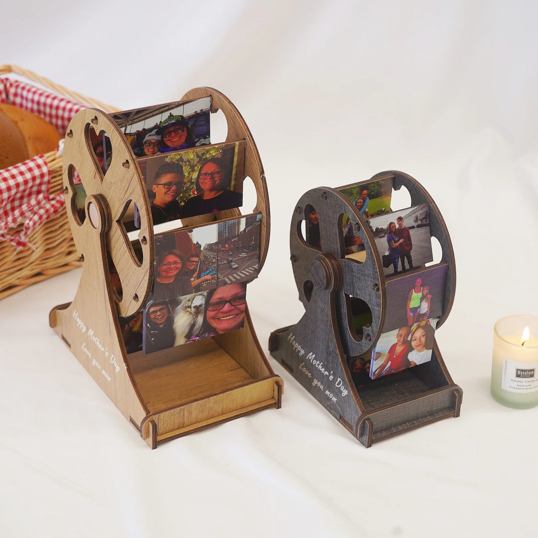 Cadeau photo de grande roue en bois, parfait pour la famille, les couples ou les cadeaux de vacances