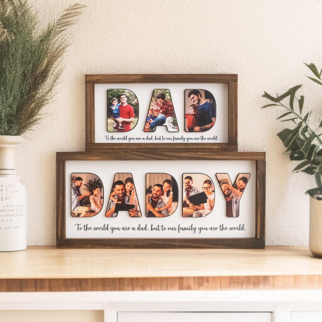 Cadre photo personnalisé pour Papa, Souvenir de la fête des pères