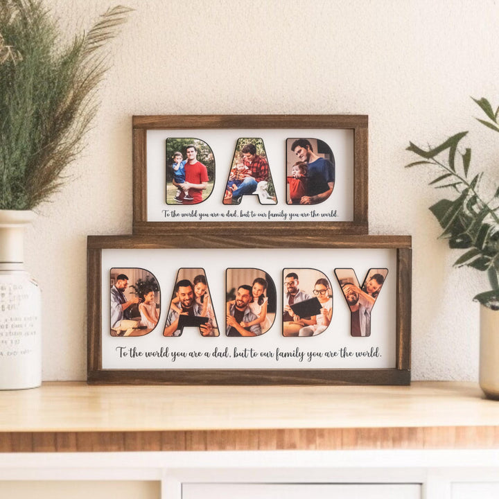 Cadre photo personnalisé pour Papa, Souvenir de la fête des pères