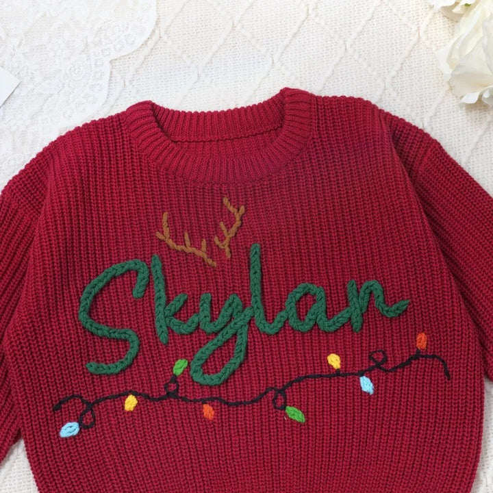 Pull de Noël personnalisé et fait main pour bébé et enfant