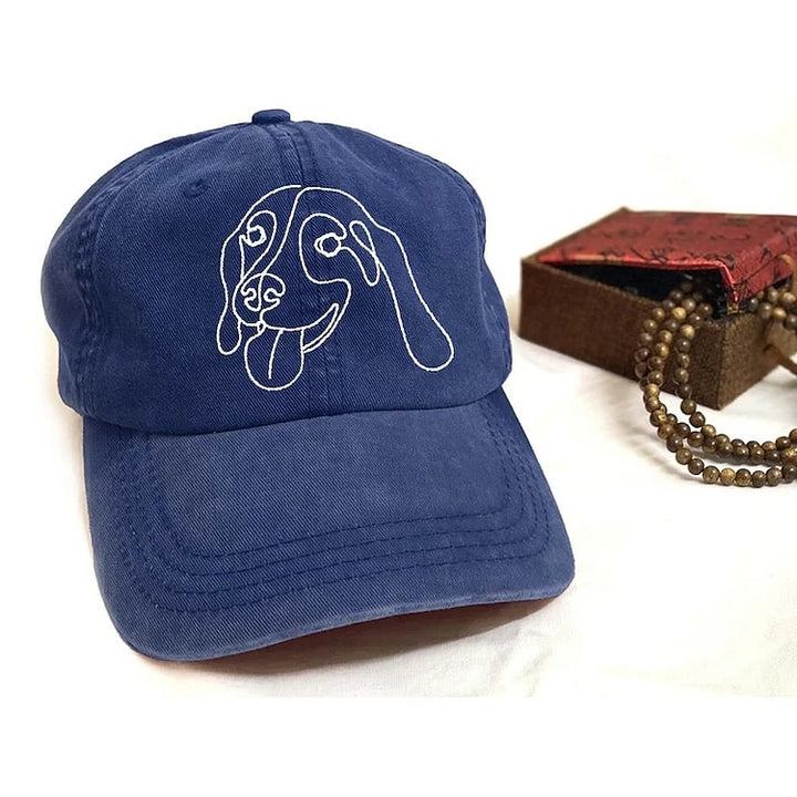 Casquette de baseball personnalisée avec photo de votre chien brodée