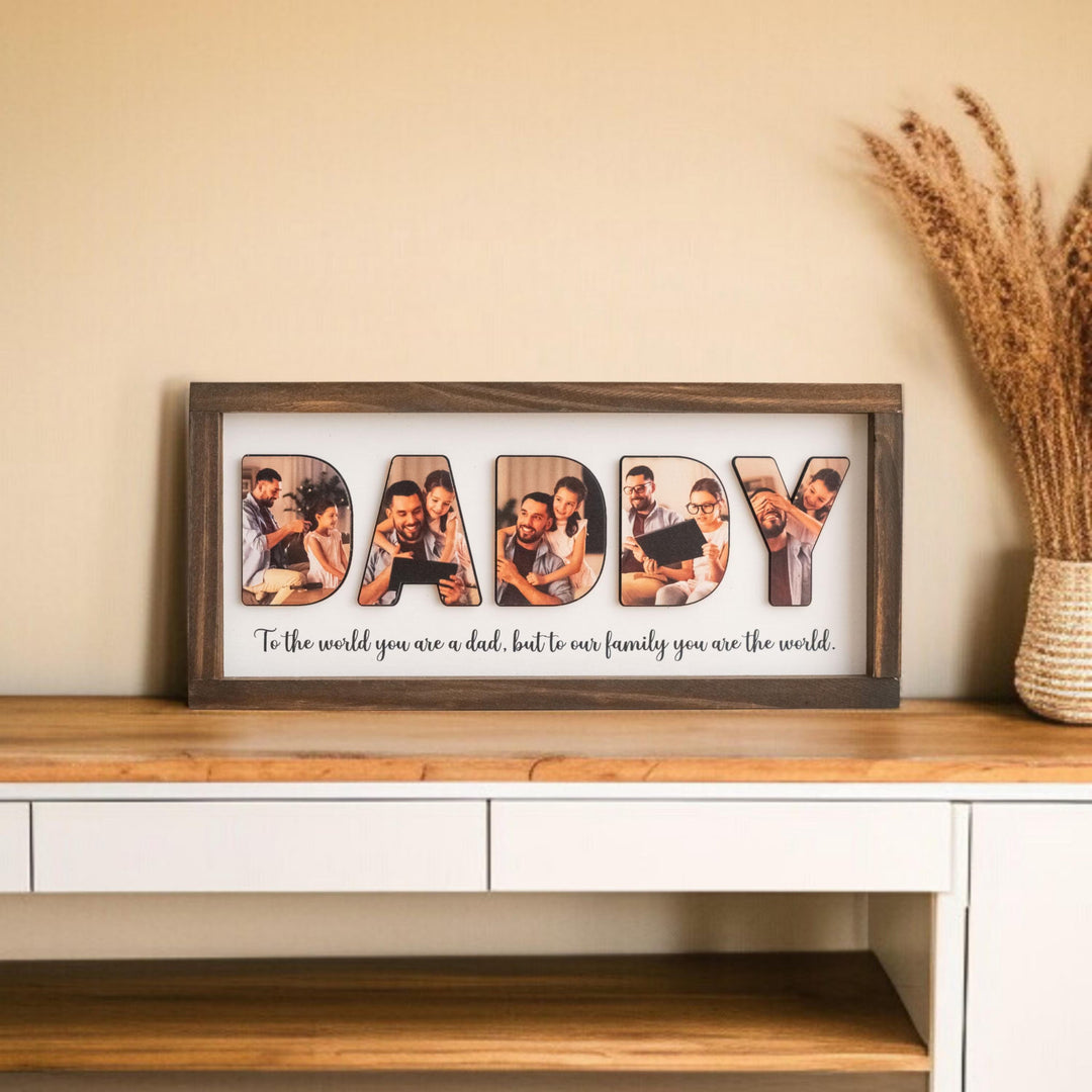 Cadre photo personnalisé pour Papa, Souvenir de la fête des pères