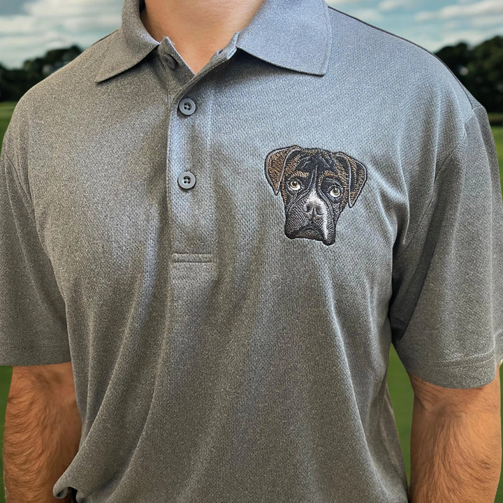 Polo brodé en couleurs avec portrait d’animal — un cadeau personnalisé pour les amoureux des animaux
