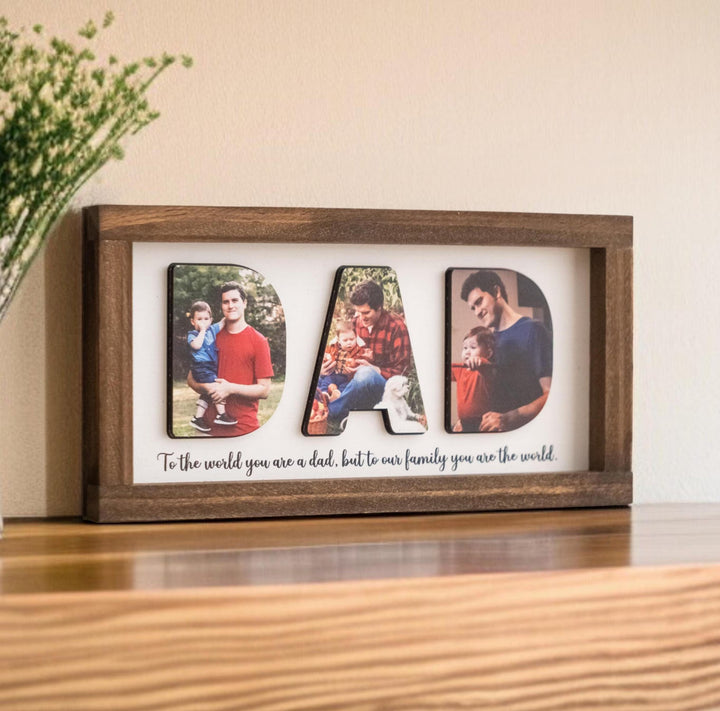 Cadre photo personnalisé pour Papa, Souvenir de la fête des pères
